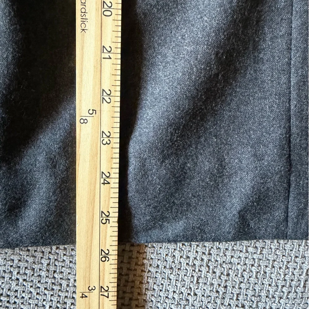 VTG Talbots 100% Pure Wool Wrap Pencil Skirt Grey Size 8 Academia Office Preppy